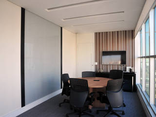 Projeto corporativo - Armacell Brasil, LX Arquitetura LX Arquitetura Modern Study Room and Home Office