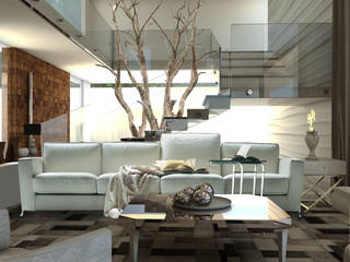 Interiorismo Casa-Habitación , GHT EcoArquitectos GHT EcoArquitectos Salas de estar minimalistas