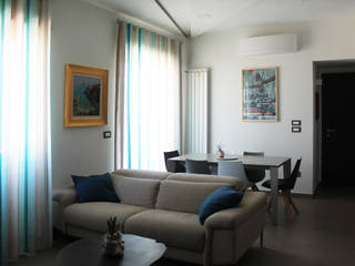 Una casa e l'eleganza dei materiali, Arch. Rosalba Di Maio Arch. Rosalba Di Maio Modern living room