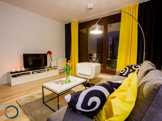 APARTAMENT LEMON - OGRODY TUMSKIE I, LEMUR Architekci LEMUR Architekci Modern living room