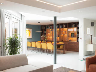 Restyling complete woning, VAN SCHIE ARCHITECTEN VAN SCHIE ARCHITECTEN Salas de jantar modernas