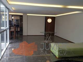 Remodelación departamento, Juvier SA de CV Juvier SA de CV Dinding & Lantai Modern Marmer