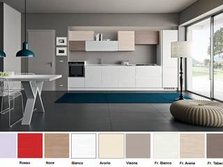 Cucine su Misura in Promo, IdeareCasa IdeareCasa Modern style kitchen Engineered Wood Transparent