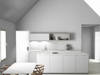 AMENAGEMENT MAISON MINIMALISTE, SLOWOOD / MOUVANCE DESIGN SLOWOOD / MOUVANCE DESIGN Kitchen