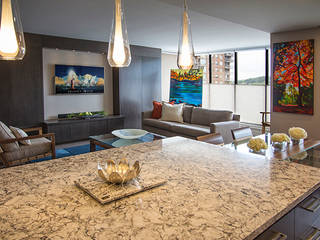 Contemporary Pied a Terre, Kevin Gray Interiors Kevin Gray Interiors モダンデザインの ダイニング