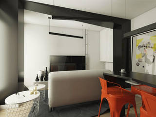 Mieszkanie na wynajem, emc|partners emc|partners Living room Copper/Bronze/Brass