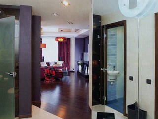 квартира для молодого человека, Инна Азорская Инна Азорская Minimalist corridor, hallway & stairs
