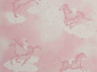 POPCORN Pink Wallpaper 10m Roll, Hevensent Hevensent Klassische Häuser
