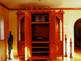 Moroccan Style Hi-fi Cupboard designed and made by Tim Wood, Tim Wood Limited Tim Wood Limited Media room Wood