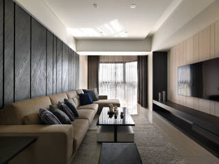 質感設計打造年輕人最愛現代風格, 拾雅客空間設計 拾雅客空間設計 Modern living room
