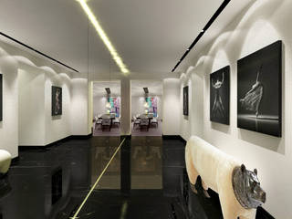 Projet Privé / Private Residence, Paris Luxury Interiors Paris Luxury Interiors Modern corridor, hallway & stairs Marble