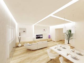 Ristrutturazione Appartamento, Studio Bianchi Architettura Studio Bianchi Architettura Phòng khách phong cách tối giản