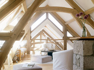 Mill O Braco - Family home - Aberdeenshire - Scotland Retool architecture Living room Arch Brace