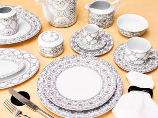 Dynasty, Porcel - Indústria Portuguesa de Porcelanas, S.A. Porcel - Indústria Portuguesa de Porcelanas, S.A. Phòng ăn phong cách hiện đại Sứ