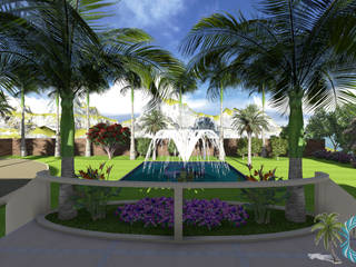 Villa Privée - Style Tropical - Nerja España, PALMA CONCEPT PALMA CONCEPT Jardins tropicais