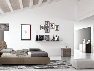 Letti matrimoniali di design made in Italy, Viadurini Viadurini Dormitorio principal Piel Gris