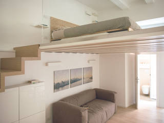 LOFT A ROMA, ACRIVOULIS architettura + interior design ACRIVOULIS architettura + interior design Quartos modernos