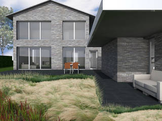 Particulier zelfbouw woonhuis , Dick van Aken Architectuur Dick van Aken Architectuur Modern home Stone