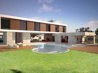 Villa bioecologica sull'oceano dell'Uruguay, Globarch Bioarchitettura Globarch Bioarchitettura モダンな 家