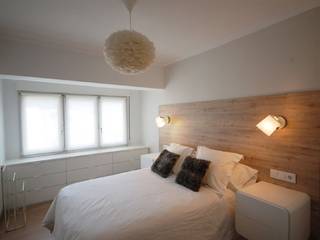 Dormitorio nórdico, Habitaka diseño y decoración Habitaka diseño y decoración ห้องนอน ไม้ Wood effect