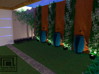 Projeto de Paisagismo, TORRES DINIZ ARQ. E INTERIORES TORRES DINIZ ARQ. E INTERIORES Tropical style garden