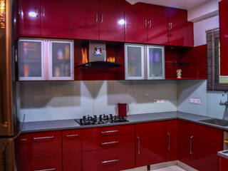 Residence Project with Modern and Colorful Design, Nifty Interio Nifty Interio Modern kitchen Wood-Plastic Composite