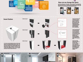Popupscape, Plan-B 건축 사무소 Plan-B 건축 사무소 Salones de estilo minimalista Tablero DM