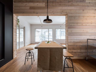 stri-ep house flat ジュネス葉山一色ガーデン, vibe design inc. vibe design inc. Eclectic style dining room
