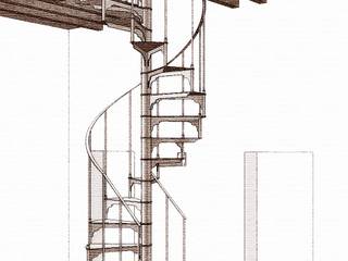 scala a chiocciola in ferro, h-project.it h-project.it บ้านและที่อยู่อาศัย เหล็ก