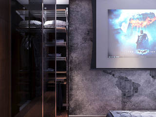 Loft для холостого молодого парня в Питере, Your royal design Your royal design Industrial style bedroom