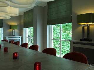 Bar restaurant Pavlov Den Haag, Robbert Lagerweij Interior Design Robbert Lagerweij Interior Design Salle à mangerTables Soie Vert