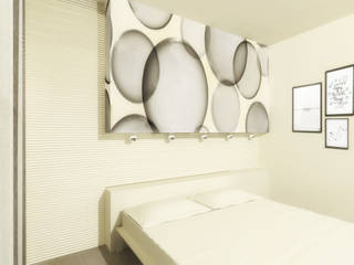 progetto di interni di un piccolo appartamento, Flavia Benigni Architetto Flavia Benigni Architetto Kamar Tidur Modern