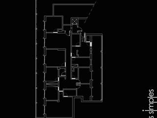 projecto para Remodelação de Apartamento / apartment Remodel Plan, Linhas Simples Linhas Simples Pareti & Pavimenti in stile minimalista