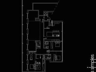 projecto para Remodelação de Apartamento / apartment Remodel Plan, Linhas Simples Linhas Simples Paredes e pisos minimalistas