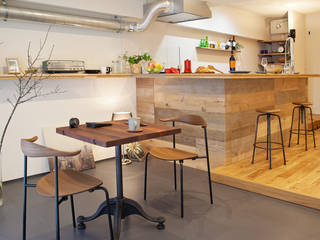 シャンボール桜坂 508 リノベーション, nano Architects nano Architects Eclectic style dining room Wood Wood effect