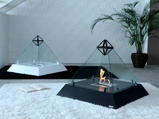 Ethanolkamin in Pyramidenform von bioKamino, RF Design GmbH RF Design GmbH Modern Bedroom White