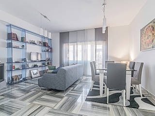 Ristrutturazione appartamento di 95mq Roma, Collatino, Facile Ristrutturare Facile Ristrutturare Modern living room