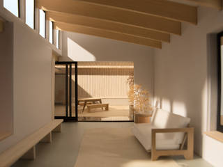 Patio House, Kumiki Kumiki Modern living room