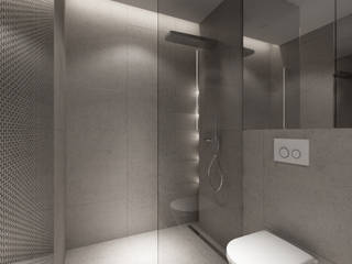 Projekt wnętrz domu jednorodzinnego w Rzeszowie., PRØJEKTYW | Architektura Wnętrz & Design PRØJEKTYW | Architektura Wnętrz & Design Scandinavian style bathroom