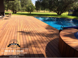 DECK DE MADERA DE CUMARÚ, Noek Pisos de Madera y Carpintería Noek Pisos de Madera y Carpintería Casas modernas Madera maciza Multicolor