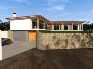 Moradia Tradicional - Braga Casas rústicas por Esboço Arq. Rústico