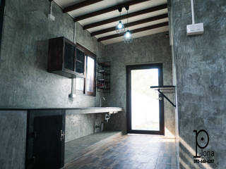 ห้องครัวไทยสไตล์ลอฟท์, P-lona P-lona Industrial style kitchen Concrete