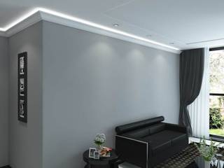 Listwy oświetleniowe ścienne LED, Decor System Decor System Nowoczesny salon