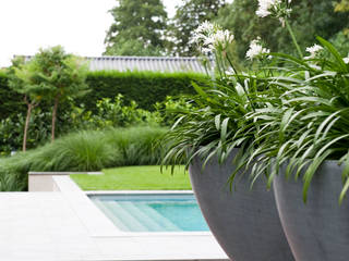 Luxe tuin met zwembad, Jaap Sterk Hoveniers Jaap Sterk Hoveniers Modern Terrace Quartz