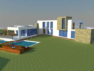 CASA EN BATUCO, H2H arquitectos H2H arquitectos Modern houses Reinforced concrete White