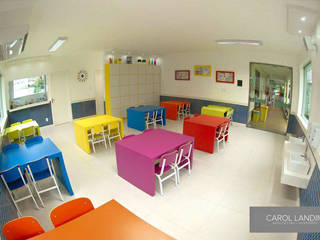Carol Landim | Arquitetura + Interiores Moderner Multimedia-Raum MDF Blau