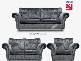 Stylish Grey Crushed Velvet Sofa , Sofas In Fashion Sofas In Fashion Soggiorno classico