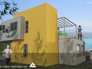 Casa AIC_01, Arq+In Arquitectura Integral Arq+In Arquitectura Integral Casas modernas Metal