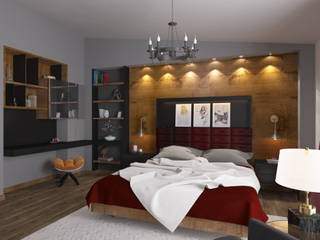 Villa Projelerimiz (3D), Öykü İç Mimarlık Öykü İç Mimarlık Modern Bedroom