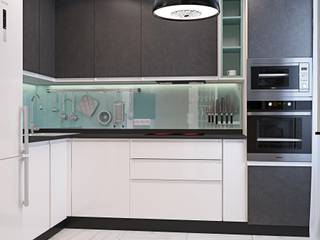 3к.кв. в ЖК Черемушки (90 кв.м), ДизайнМастер ДизайнМастер Eclectic style kitchen Grey